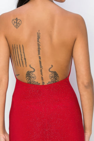 Scarlet Siren Halter Gown