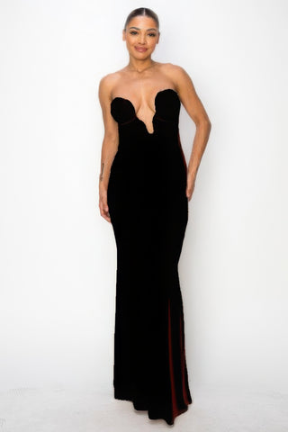 Glitter Ity Tube Maxi Dress Black