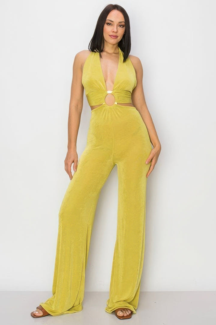 Casual Cool Wide Leg Slinky Jumpsuit