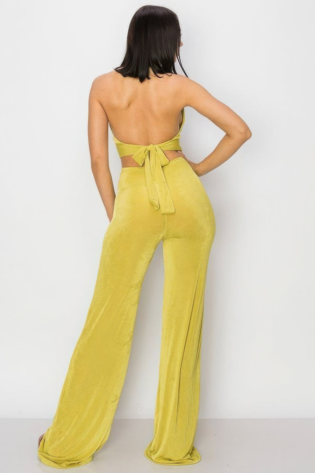 Casual Cool Wide Leg Slinky Jumpsuit