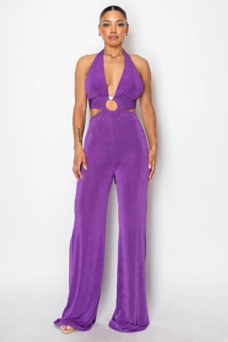 Casual Cool Wide Leg Slinky Jumpsuit