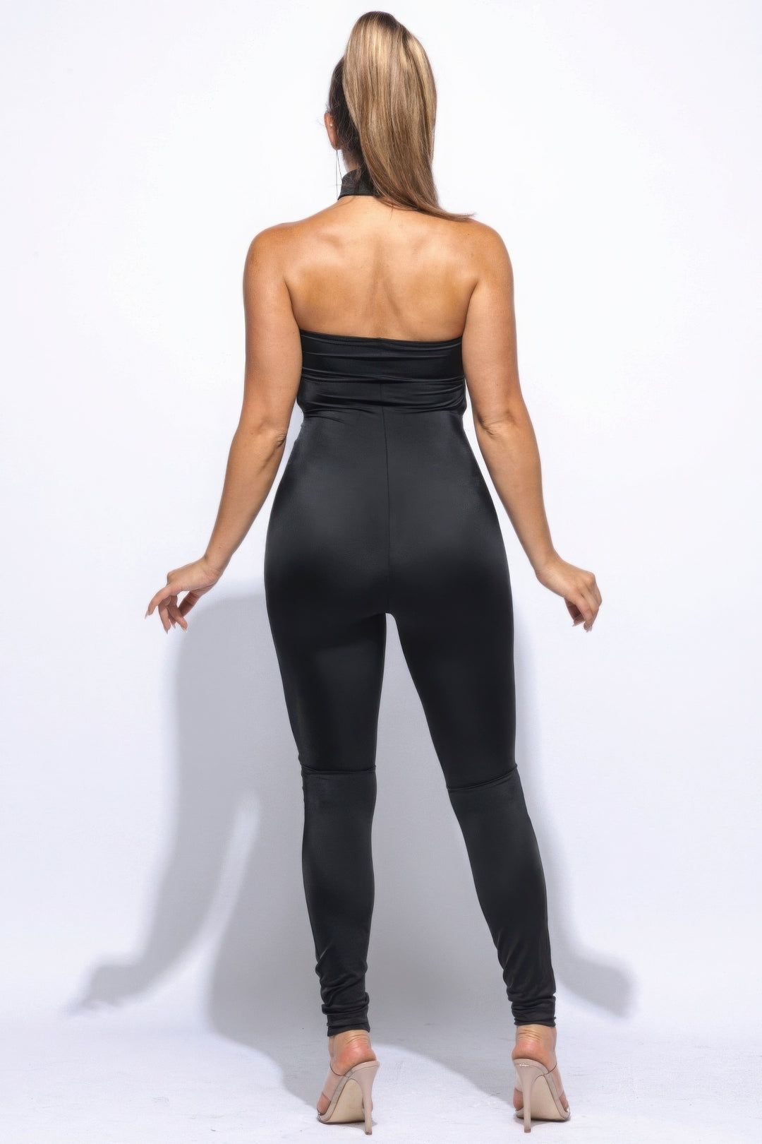 Chocker Tube Jumpsuit Black