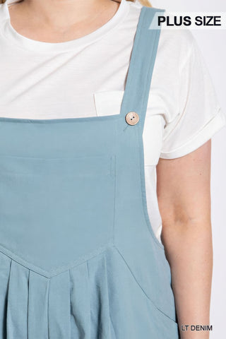 Pintuck Detail Overall with Side Pockets