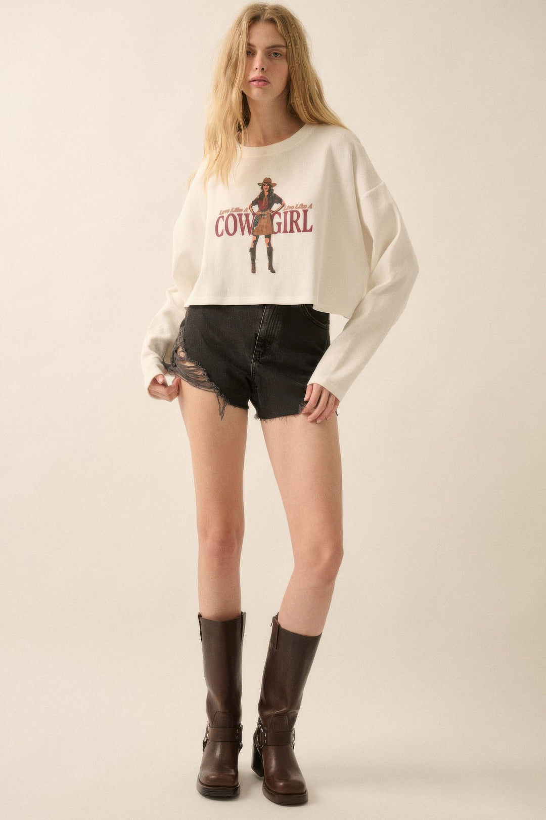 Cowgirl Thermal Sweatshirt