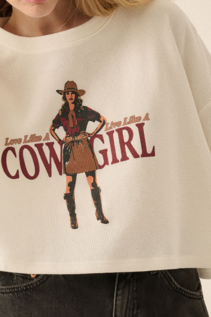 Cowgirl Thermal Sweatshirt