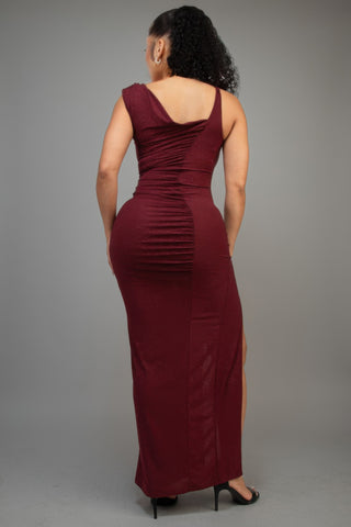 Burgundy Shimmer Slit Sensation