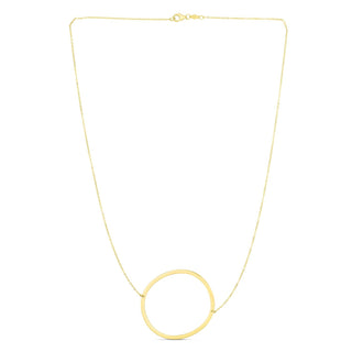 14K Yellow Gold Yours Truly Large Initial O Necklace