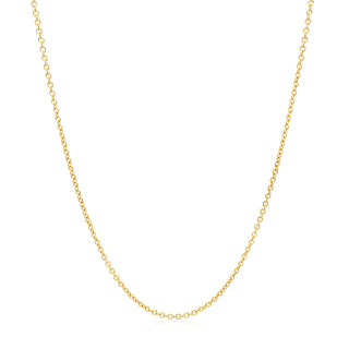 14k Yellow Gold Oval Cable Link Chain (1.20 mm)
