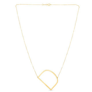 14K Yellow Gold Yours Truly Large Initial D Necklace