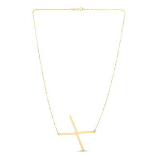 14K Yellow Gold Yours Truly Large Initial X Necklace