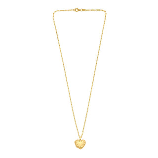Sterling Silver Gold Plated Heart Locket Necklace