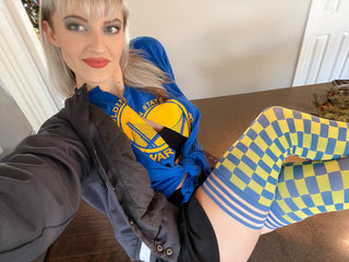 Coming SOON! Game Day! - Navy & Maize Thigh-Highs