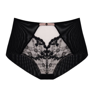 Semi Sheer High Waist Panty Eir Black