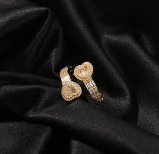 Thick Baguette Heart Ring