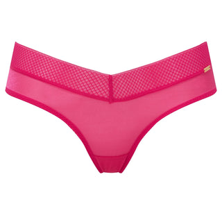 Gossard Glossies Magenta Sheer Mesh Cheeky Short Panty