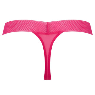 Gossard Glossies Magenta Sheer Mesh Tanga Thong Panty