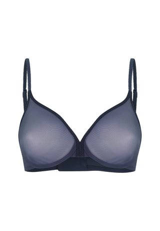 Gossard Glossies Shadow Blue Sheer Bra Ultimate Comfort
