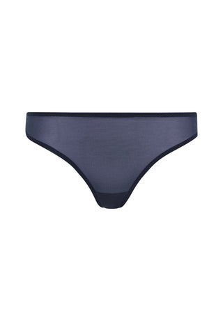 Gossard Glossies Shadow Blue Sheer Thong Panties