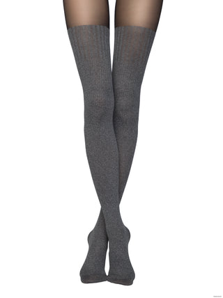 Conte Demi 50 Den - Fantasy Opaque Women's Tights with Imitation Mélange Golfs (13S-71SP)