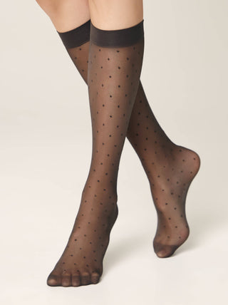 Conte Dots 40 Den - Fantasy Knee-Highs for Women (21C-147SP)