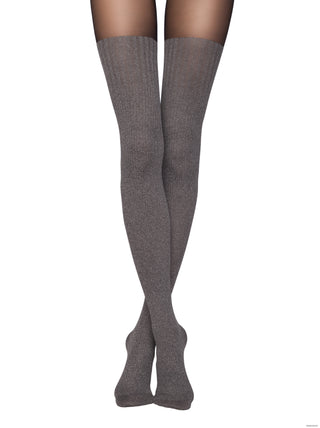 Conte Demi 50 Den - Fantasy Opaque Women's Tights with Imitation Mélange Golfs (13S-71SP)