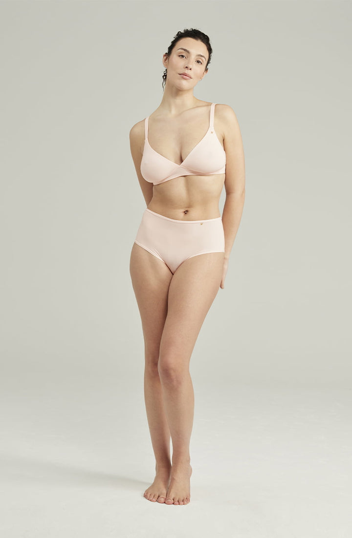 The Second Skin Stretch High Waist Brief Blush Pink