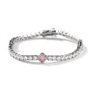 Icy Clover Tennis Bracelet