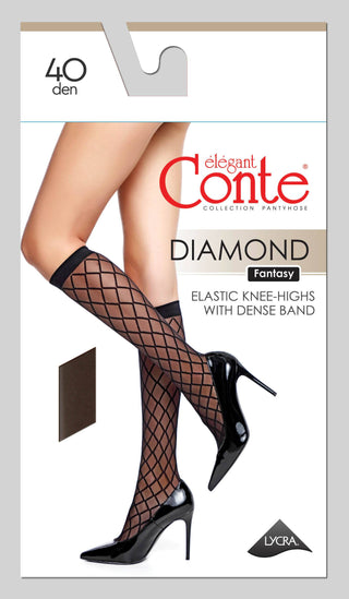 Conte Diamond 40 Den - Fantasy Knee-Highs for Women (21C-146SP)