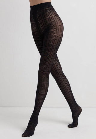 Conte Art 40 Den - Fantasy Women's Tights with a letter pattern (21S-95SP)