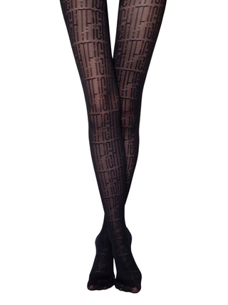 Conte Art 40 Den - Fantasy Women's Tights with a letter pattern (21S-95SP)