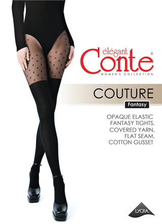 Conte Couture 30/50 Den - Fantasy Opaque Women's Tights with Imitation Golfs (23S-143SP)