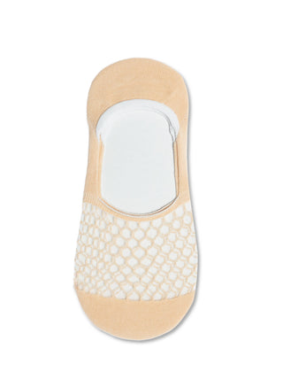 Conte Esli #IS007 - 1 pair Cotton Invisible Women's Footlets (with sheer mesh insert)