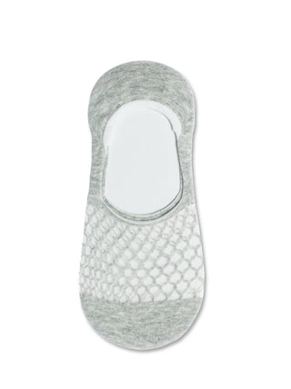 Conte Esli #IS007 - 1 pair Cotton Invisible Women's Footlets (with sheer mesh insert)