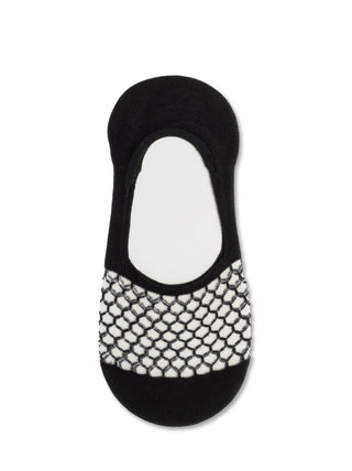 Conte Esli #IS007 - 1 pair Cotton Invisible Women's Footlets (with sheer mesh insert)