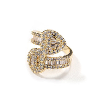 Icy Baguette Heart Ring