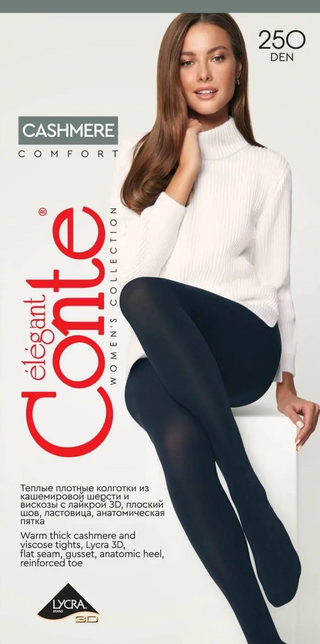 Conte Cashmere 250 Den - 7% Cashmere Warm Thin Soft Women's Tights (14S-122SP)