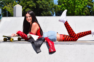 Game Day! - Red & Black Thigh-Highs
