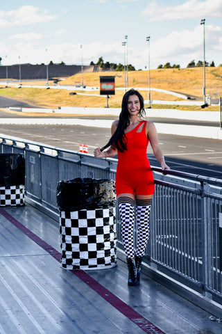 Game Day! - Black & White Thigh-Highs