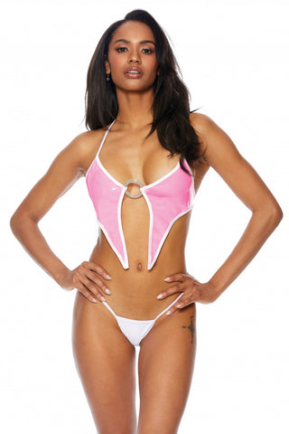 Batwing Crop Stretch Vinyl Top