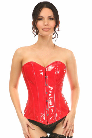 Red Patent Overbust Corset