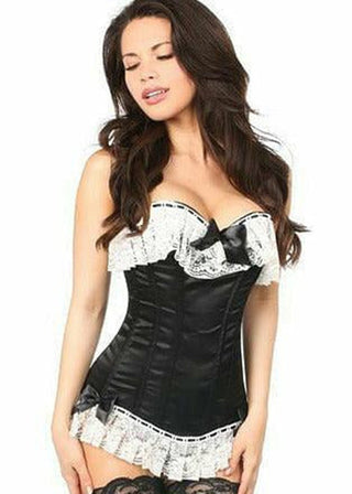 Lavish Black Burlesque Corset w/Lace