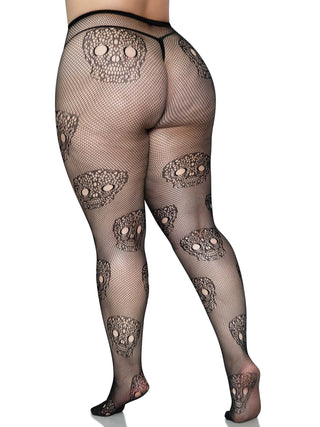 Calavera Plus Lace Skull Tights
