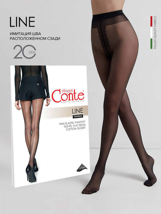 Conte Line 20 Den - Fantasy Women's Tights with an imitation seam (20S-45SP)