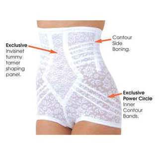 High Waist Extra Firm "No Roll" Panty Girdle with Detachable Garters | Style 6107