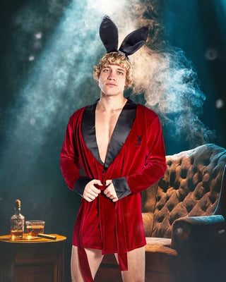 Playboy Mens Smoke Lounge Robe