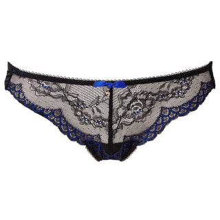 Gossard Superboost Lace Electric Blue Sheer Thong Panty