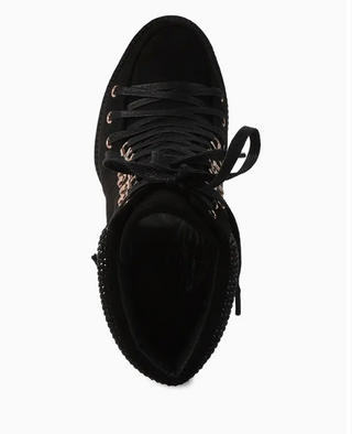 Birch Diamante Set Block Heeled Ankle Boot