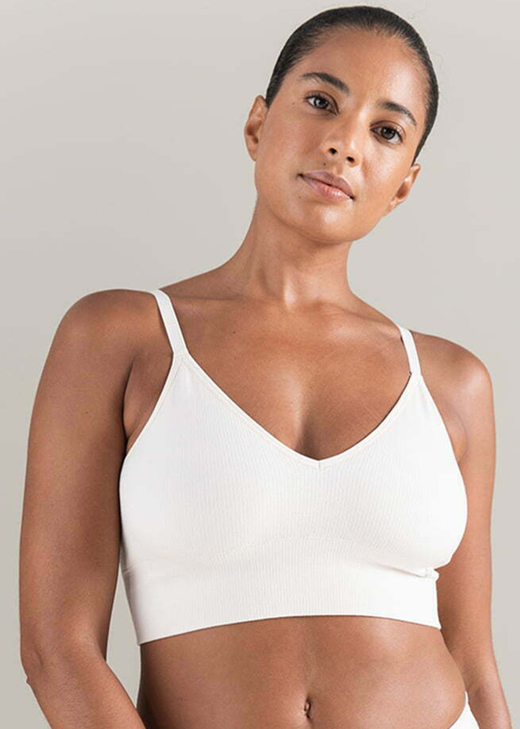 The TENCEL™ Seamless Bralette White Sand