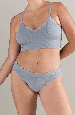 The TENCEL™ High Leg Brief Storm Grey