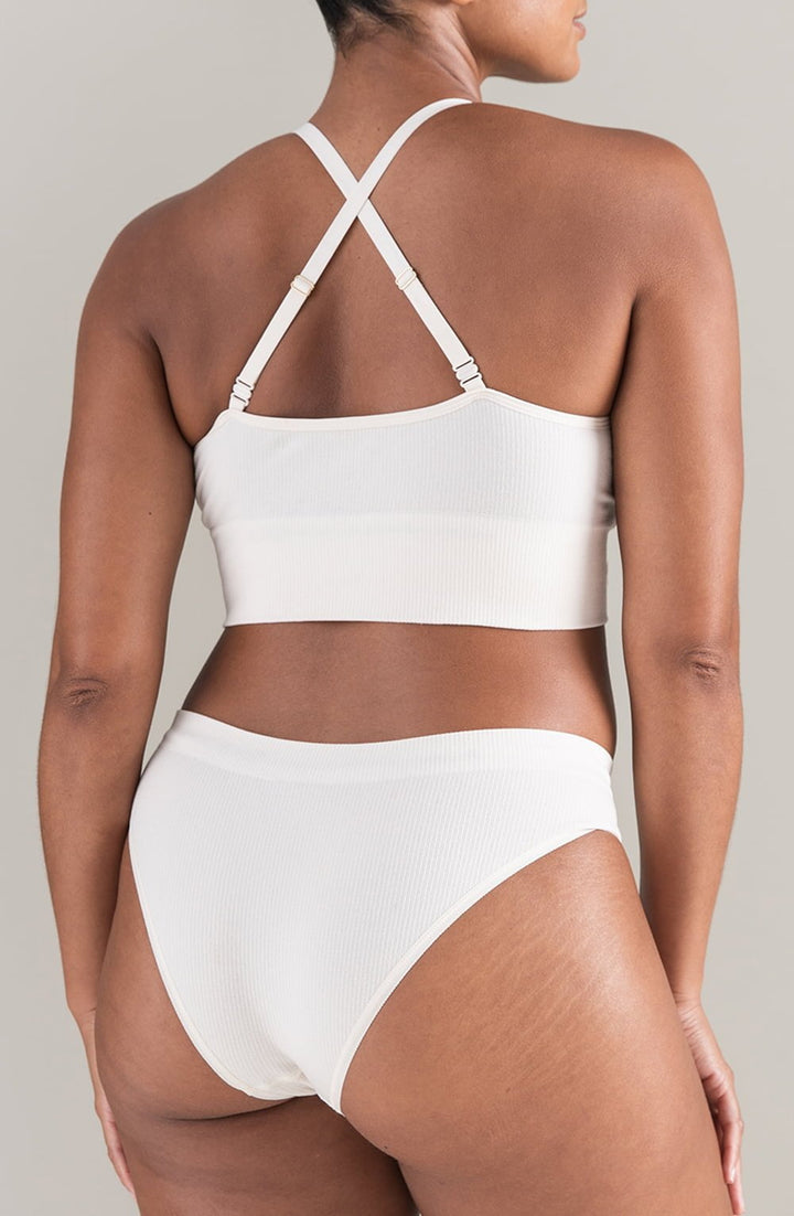 The TENCEL™ High Leg Brief White Sand